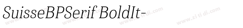 SuisseBPSerif BoldIt字体转换